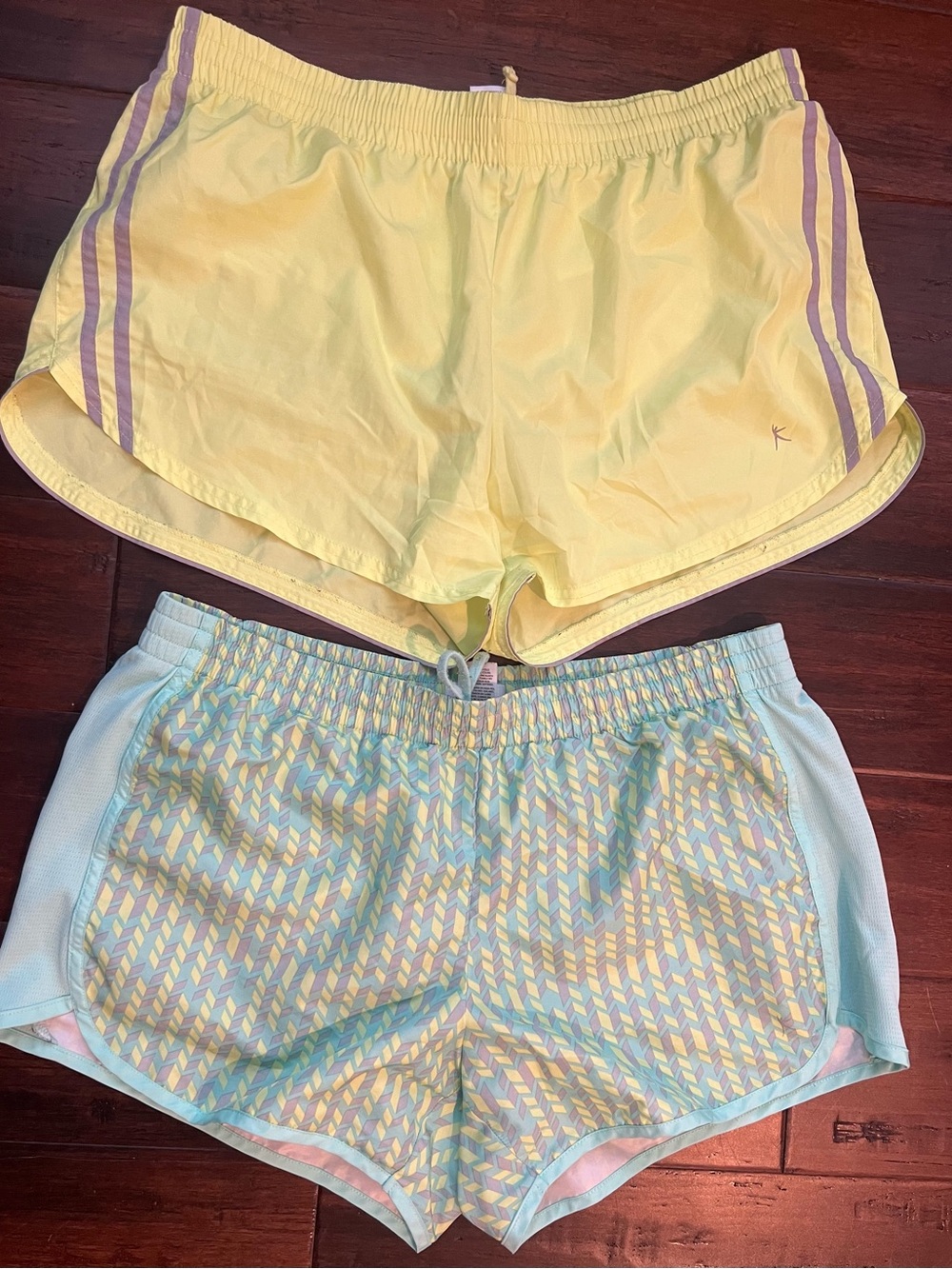 Danskin Now neon Athletic Shorts & Pastel Patterned Running Shorts - Picture 3 of 4